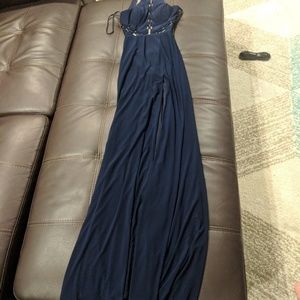 Faviana dress and earrings (never been worn)